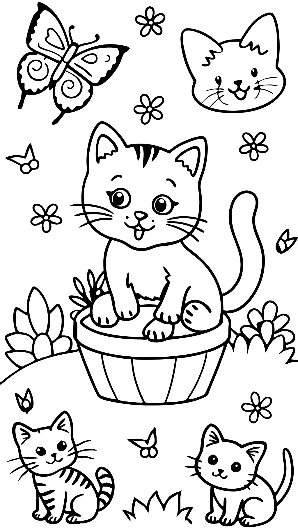 coloriages de minou gratuit